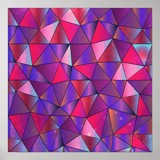 Póster Diseño de triángulo abstracto (Frente)