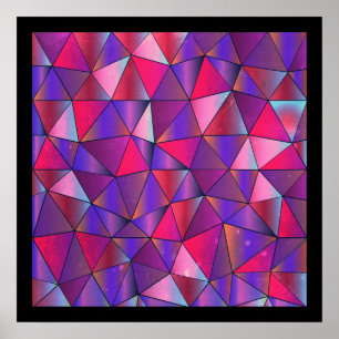 Póster Diseño de triángulo abstracto