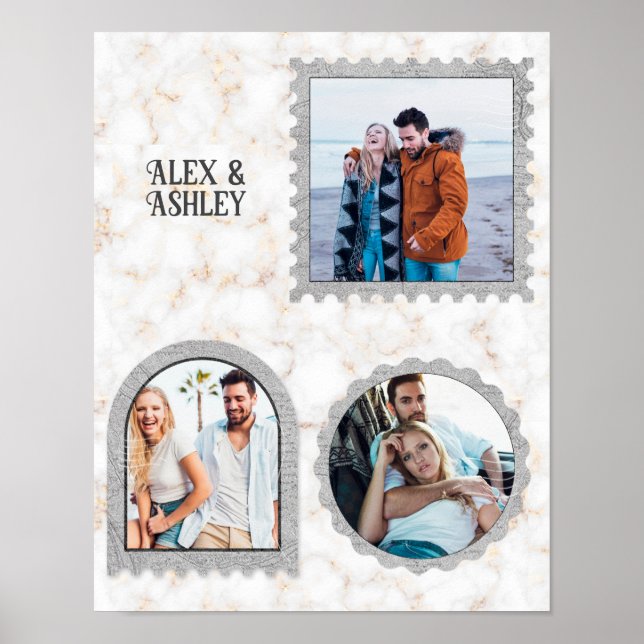 Póster Diseño de un nombre de foto personalizado de estil (Frente)