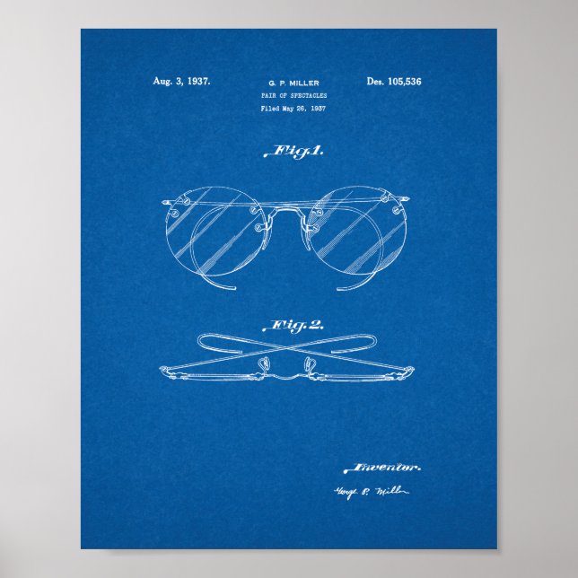 Póster Diseño De Un Par De Patentes De Espectáculos - Pla (Frente)