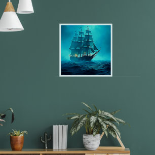 Póster Diseño de un viaje oceánico maravilloso