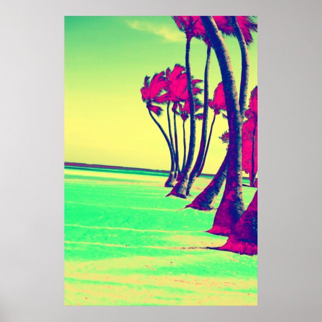Póster diseño de una playa divertida Imprimir (Frente)