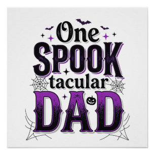 Póster Diseño de vector vintage de Halloween de papá Spoo