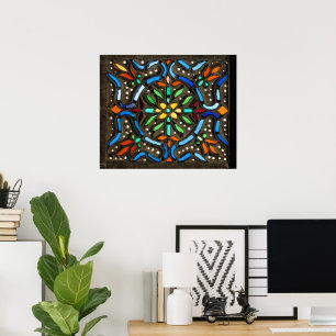 Póster Diseño de ventana colorido