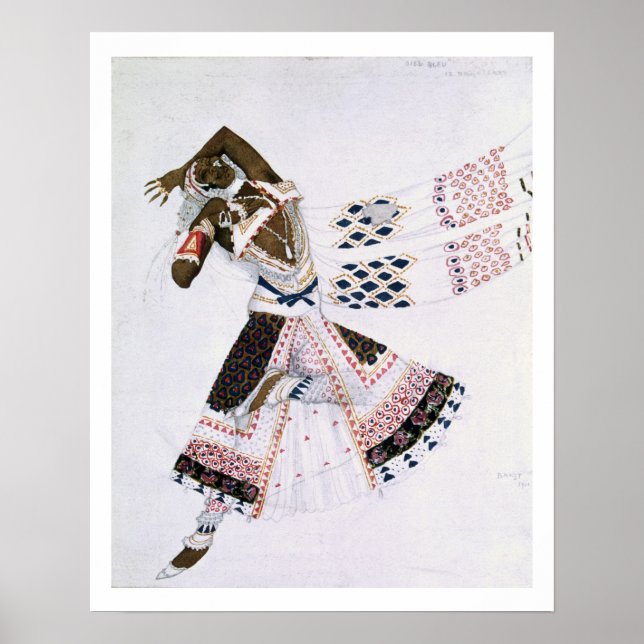 Póster Diseño de vestuario de Le Dieu Bleu, 1911 (ilumina (Frente)