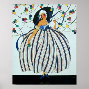 PÓSTER DISEÑO DE VESTUARIO DE MODA DE BELLEZA DE JOVEN MU