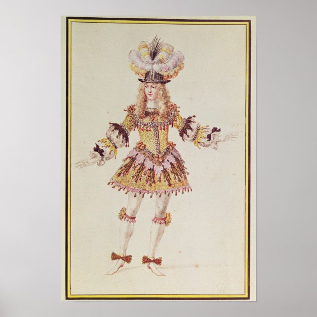 Póster Diseño de vestuario para bailarina masculina, c.16 (Frente)