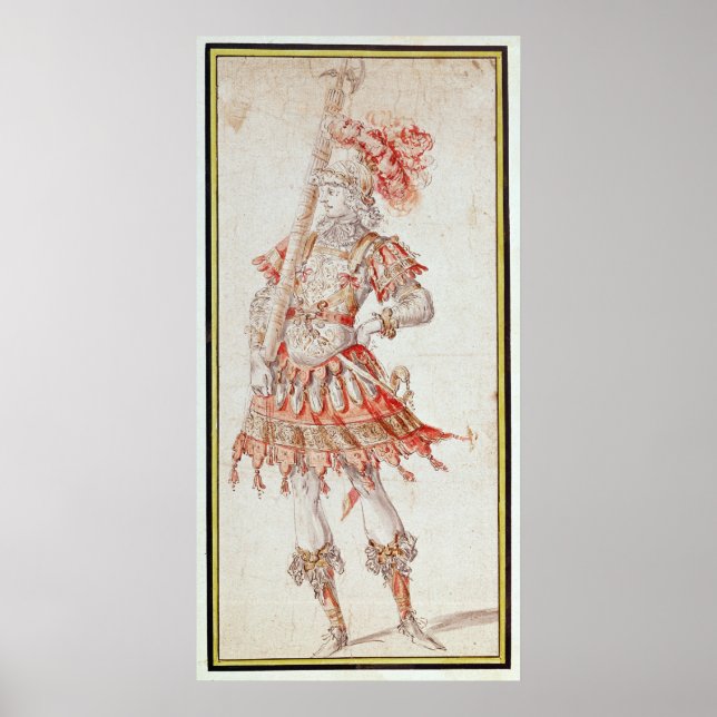 Póster Diseño de vestuario para carrusel, c.1662 (Frente)