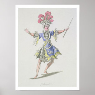 Póster Diseño de vestuario para el mago, en Dardanus, un