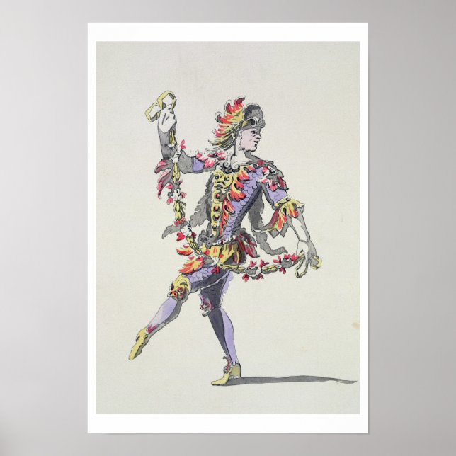 Póster Diseño de vestuario para Triton, en una baldosa de (Frente)