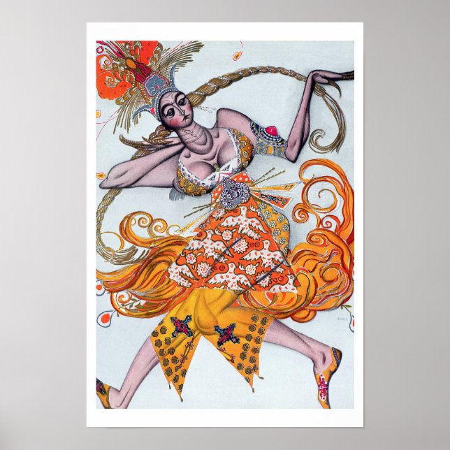 Póster Diseño de vestuario para un pas de deux bailado en (Frente)