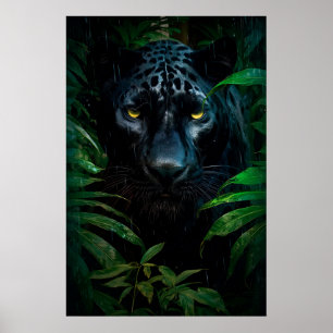Póster Diseño de vida silvestre de la jungla de la panter