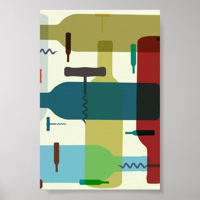 Póster Diseño de vino de estilo retro (Frente)