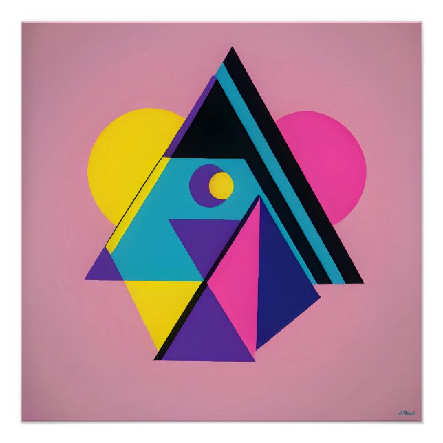 Póster Diseño de Vivienda Memphis (Anverso)