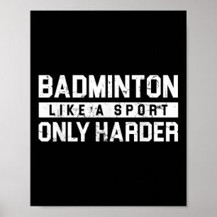Póster Diseño de volante de bádminton como un deporte sol