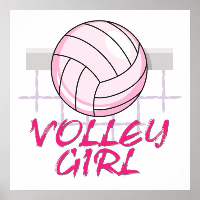 Póster diseño de voleibol chica (Frente)