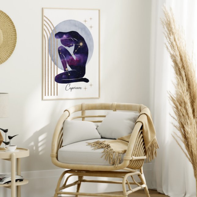 Póster Diseño de Zodiaco púrpura Feminiana de Capricornio (Subido por el creador)