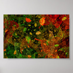 Póster Diseño decorativo colorido de otoño