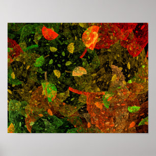 Póster Diseño decorativo colorido de otoño