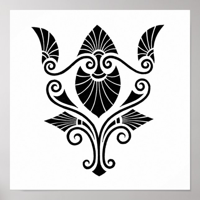 Póster Diseño Decorativo Elegante (1862) Pequeño (Frente)