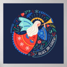 Diseño del Ángel de la Paz en la Tierra