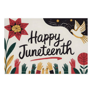 Póster Diseño del Día de la Libertad feliz de junio