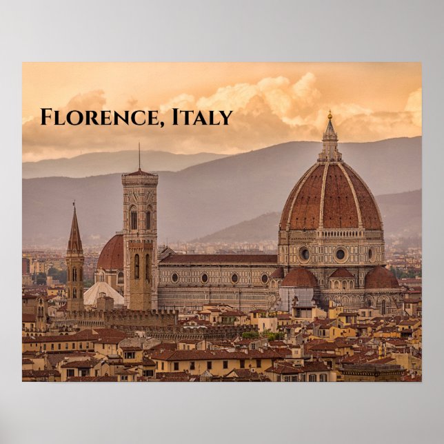 Póster Diseño del Duomo di Firenze Florence Italy (Frente)
