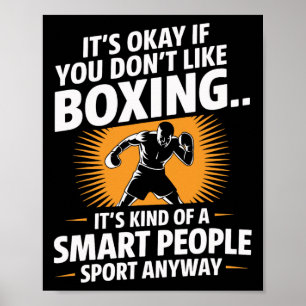 Póster Diseño del humor de boxeo - Silueta del deporte de