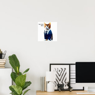 Póster Diseño del jefe del gato del dedo
