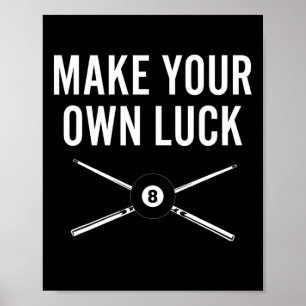 Póster Diseño del jugador de billar Billiards con ocho bo