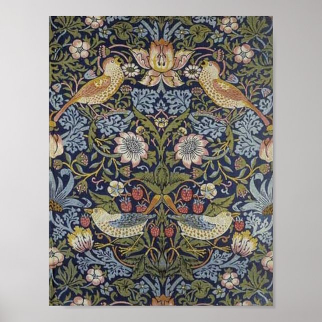 Póster Diseño del ladrón de fresa William Morris 1883 (Frente)