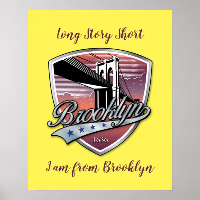 Póster Diseño del logotipo de Brooklyn (Frente)