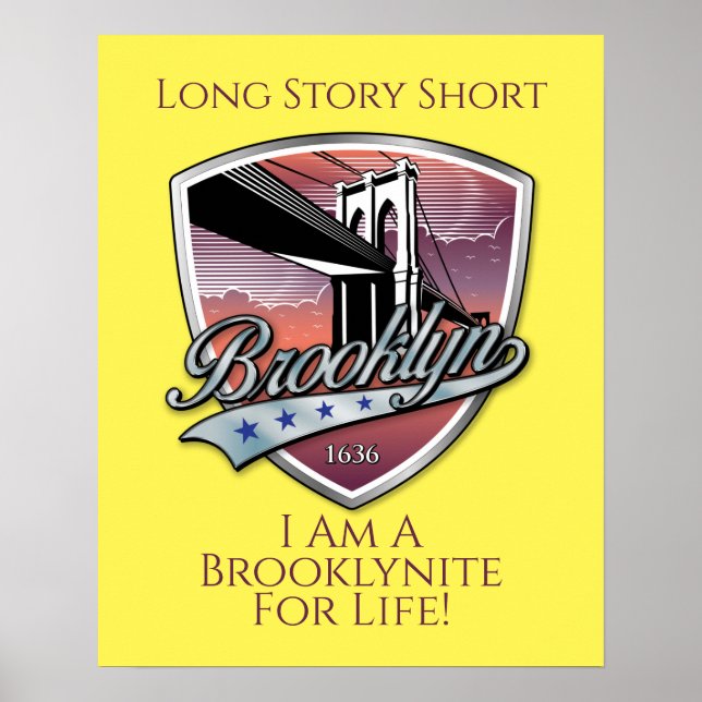 Póster Diseño del logotipo de Brooklyn (Frente)
