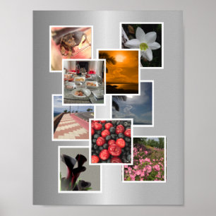 Póster Diseño del marco del collage de fotos