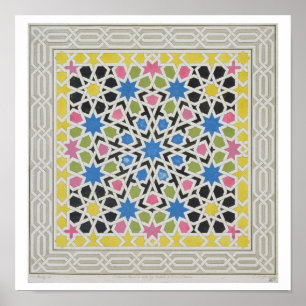 Póster Diseño del mosaico de Alhambra, 'del árabe