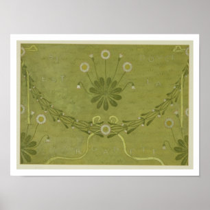 Póster "Diseño del papel pintado de Margarete del La",