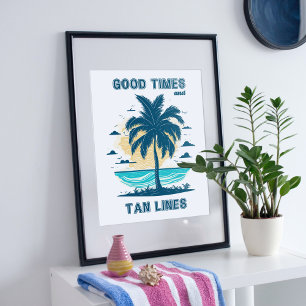 Póster Diseño del paraíso tropical.