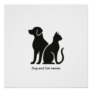 Póster Diseño del perro y del gato