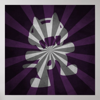 Póster Diseño del Poster de brotes de gatos de monstruo