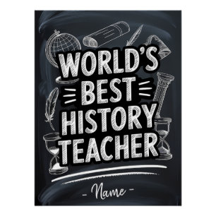 Póster Diseño del tablero de Chalkboard del mejor profeso