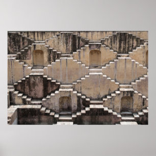 Póster Diseño del templo marrón