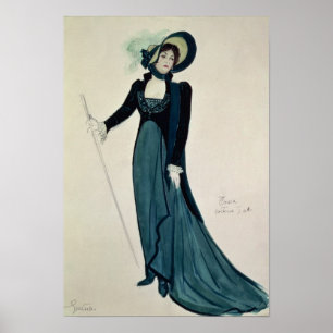 Póster Diseño del traje para Tosca