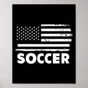 Póster Diseño Deportivo Patriótico Bandera Estados Unidos
