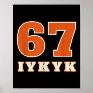 Póster Diseño deportivo vintage de estilo retro 67 Iykyk