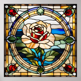 Póster Diseño descargable de un solo Rosa con aspecto de