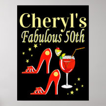 DISEÑO DIVA DE CUMPLEAÑOS 50 ROJOS