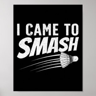 Póster Diseño divertido de Badminton para hombres mujeres