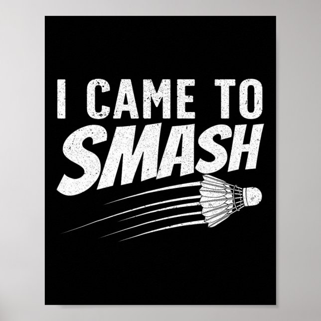 Póster Diseño divertido de Badminton para hombres mujeres (Frente)