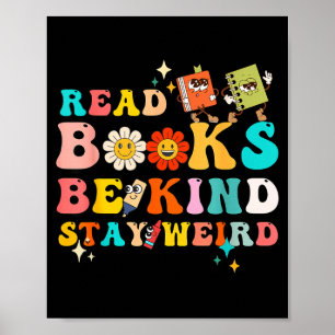 Póster Diseño divertido de cita de libro para amante de l
