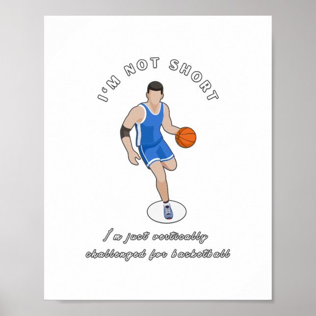Póster Diseño divertido de eslóganes de básquetbol (Frente)